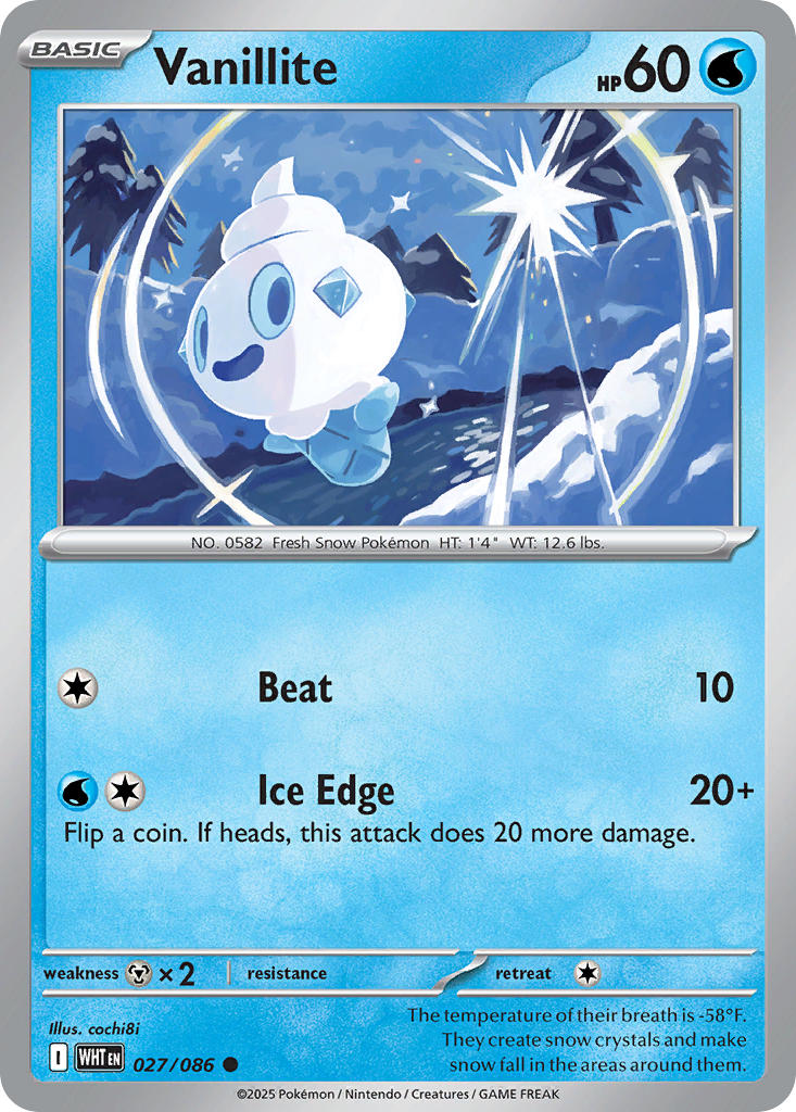 Vanillite 027/086 - POKEMON SCARLET & VIOLET: WHITE FLARE