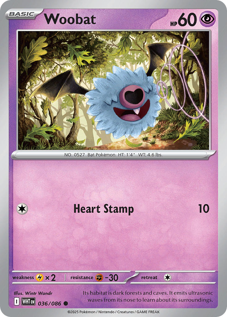 Woobat 036/086 - POKEMON SCARLET & VIOLET: WHITE FLARE