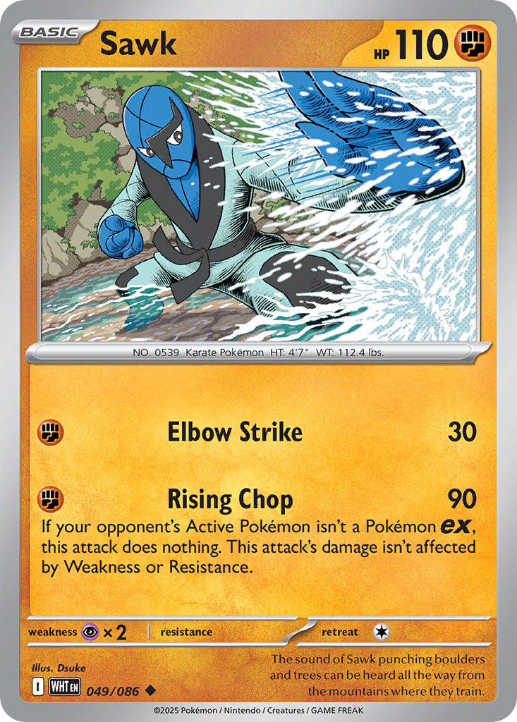 Sawk 049/086 - POKEMON SCARLET & VIOLET: WHITE FLARE