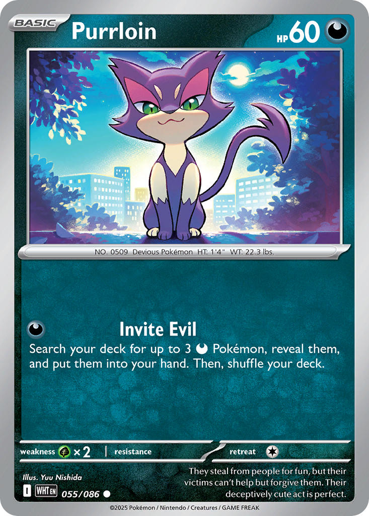 Purrloin 055/086 - POKEMON SCARLET & VIOLET: WHITE FLARE