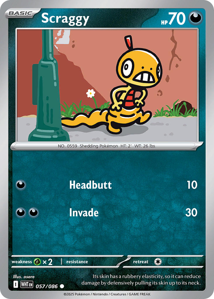 Scraggy 057/086 - POKEMON SCARLET & VIOLET: WHITE FLARE