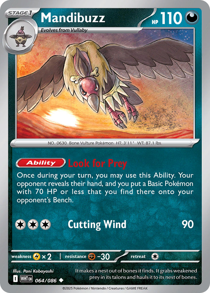 Mandibuzz 064/086 - POKEMON SCARLET & VIOLET: WHITE FLARE