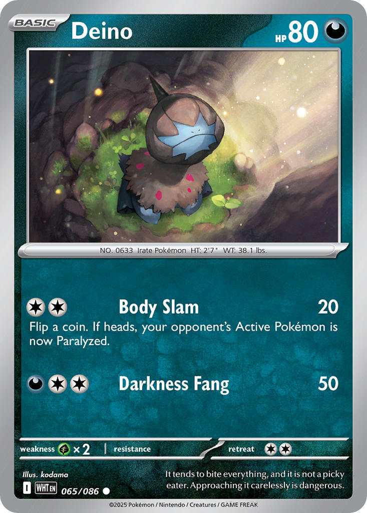 Deino 065/086 - POKEMON SCARLET & VIOLET: WHITE FLARE