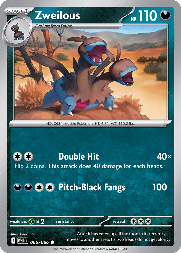 Zweilous 066/086 - POKEMON SCARLET & VIOLET: WHITE FLARE