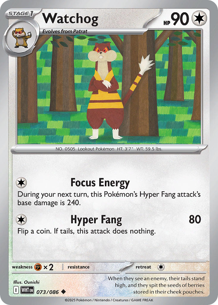 Watchog 073/086 - POKEMON SCARLET & VIOLET: WHITE FLARE