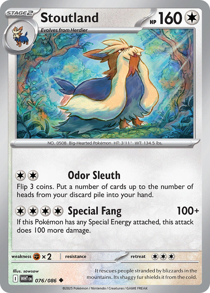 Stoutland 076/086 - POKEMON SCARLET & VIOLET: WHITE FLARE