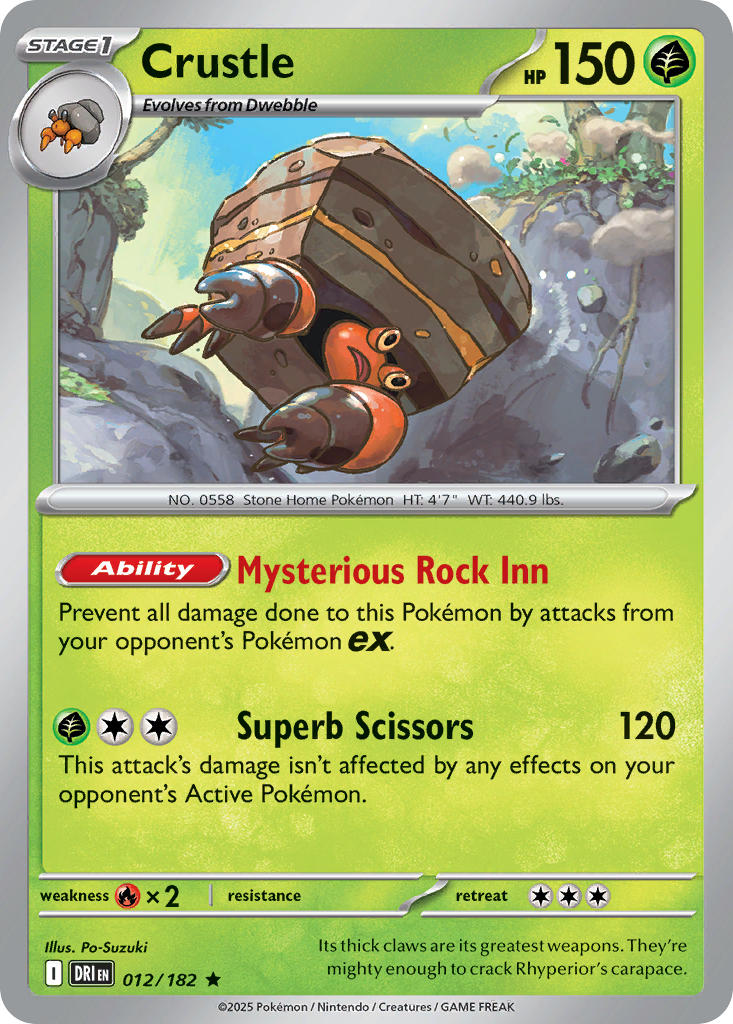 Crustle 012/182 - POKEMON SCARLET & VIOLET: DESTINED RIVALS - Pokemon Single Card