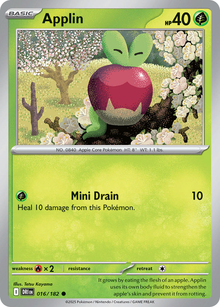 Applin 016/182 - POKEMON SCARLET & VIOLET: DESTINED RIVALS - Pokemon Single Card