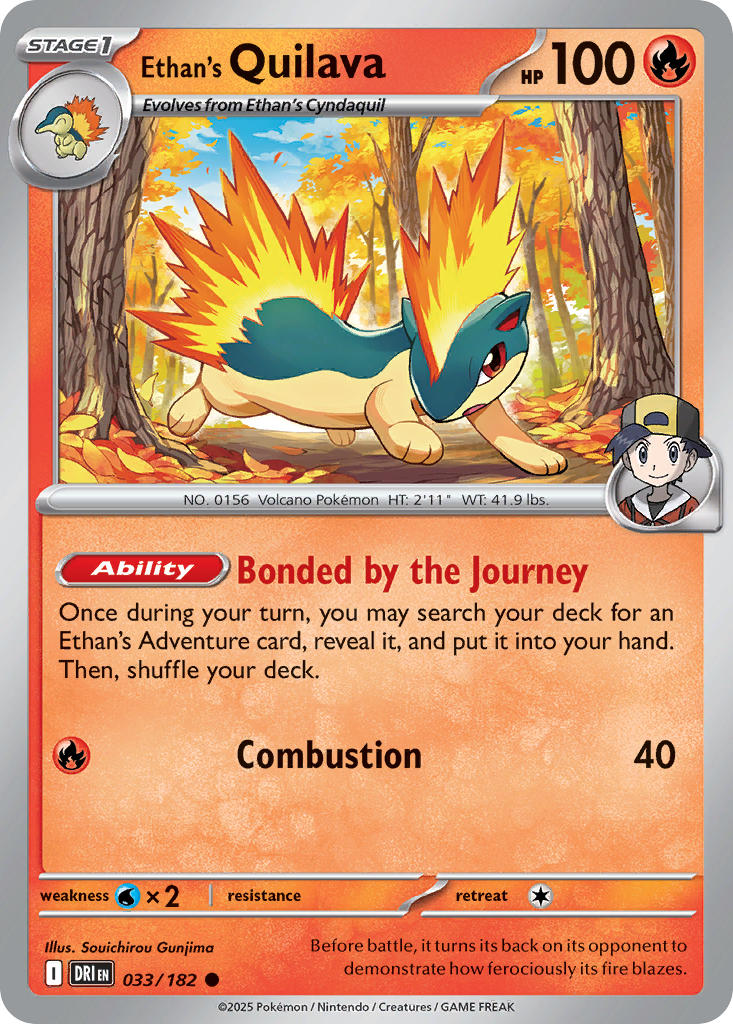 Ethan's Quilava 033/182 - POKEMON SCARLET & VIOLET: DESTINED RIVALS