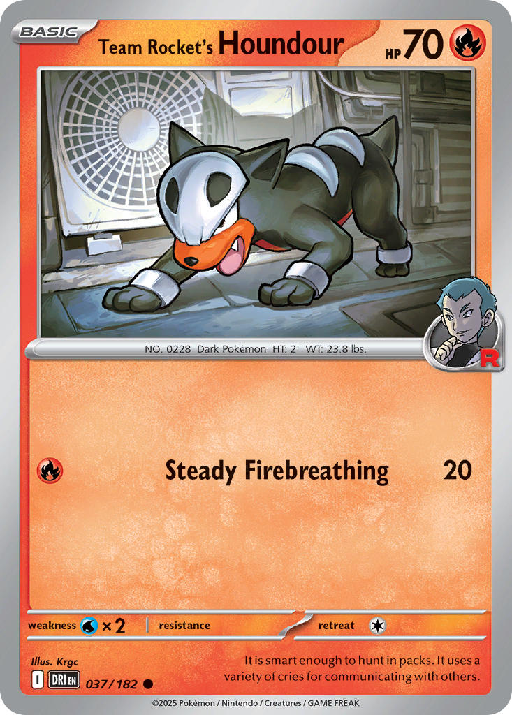 Team Rocket's Houndour 037/182 - POKEMON SCARLET & VIOLET: DESTINED RIVALS - Pokemon Single Card