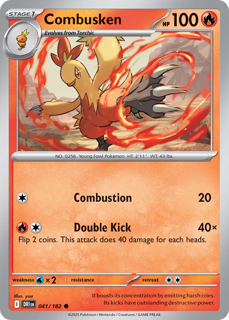 Combusken 041/182 - POKEMON SCARLET & VIOLET: DESTINED RIVALS - Pokemon Single Card