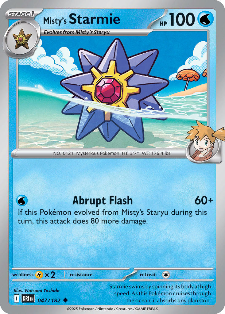 Misty's Starmie 047/182 - POKEMON SCARLET & VIOLET: DESTINED RIVALS - Pokemon Single Card