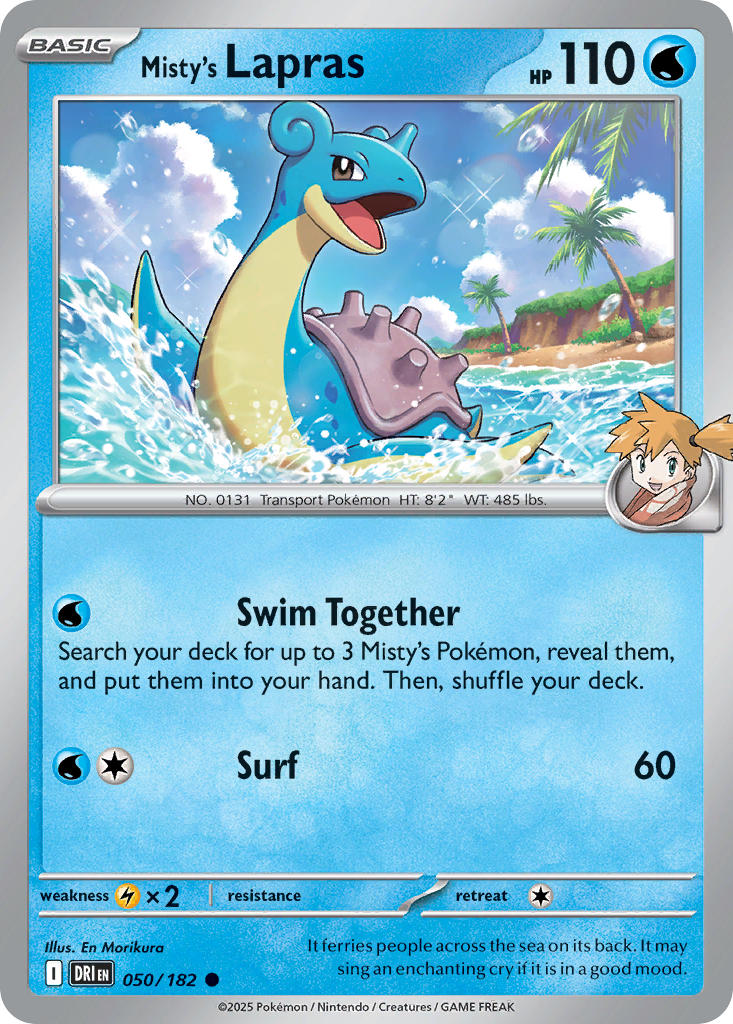 Misty's Lapras 050/182 - POKEMON SCARLET & VIOLET: DESTINED RIVALS - Pokemon Single Card