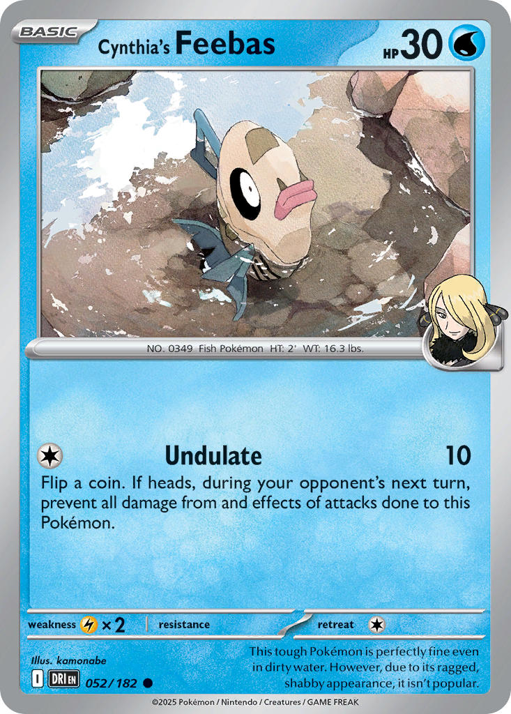 Cynthia's Feebas 052/182 - POKEMON SCARLET & VIOLET: DESTINED RIVALS