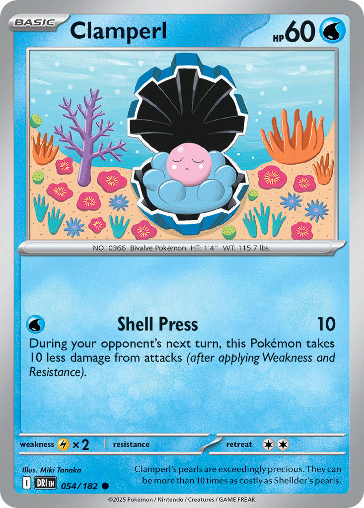 Clamperl 054/182 - POKEMON SCARLET & VIOLET: DESTINED RIVALS - Pokemon Single Card