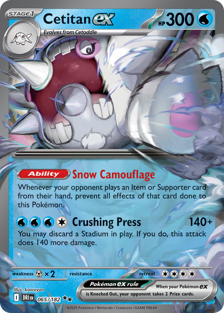 Cetitan ex 065/182 - POKEMON SCARLET & VIOLET: DESTINED RIVALS