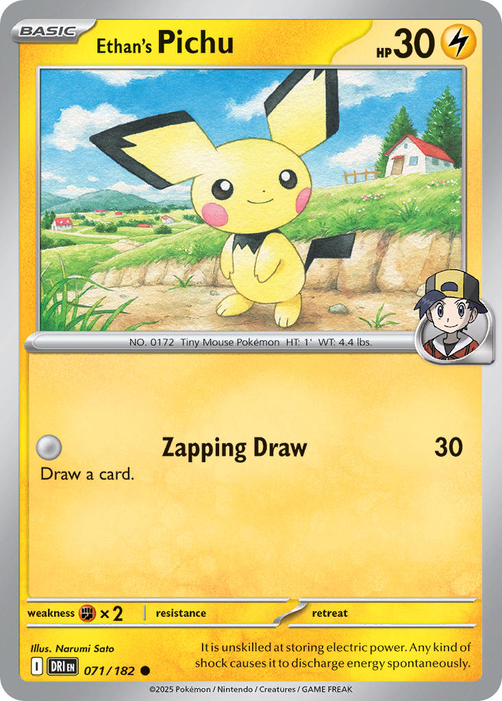 Ethan's Pichu 071/182 - POKEMON SCARLET & VIOLET: DESTINED RIVALS