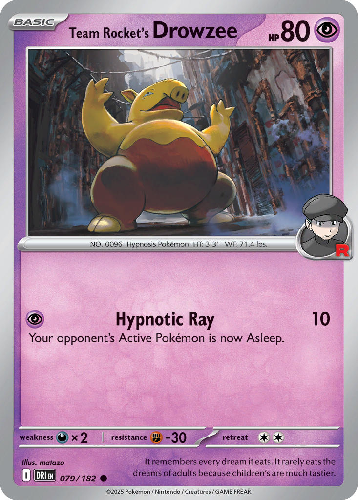 Team Rocket's Drowzee 079/182 - POKEMON SCARLET & VIOLET: DESTINED RIVALS