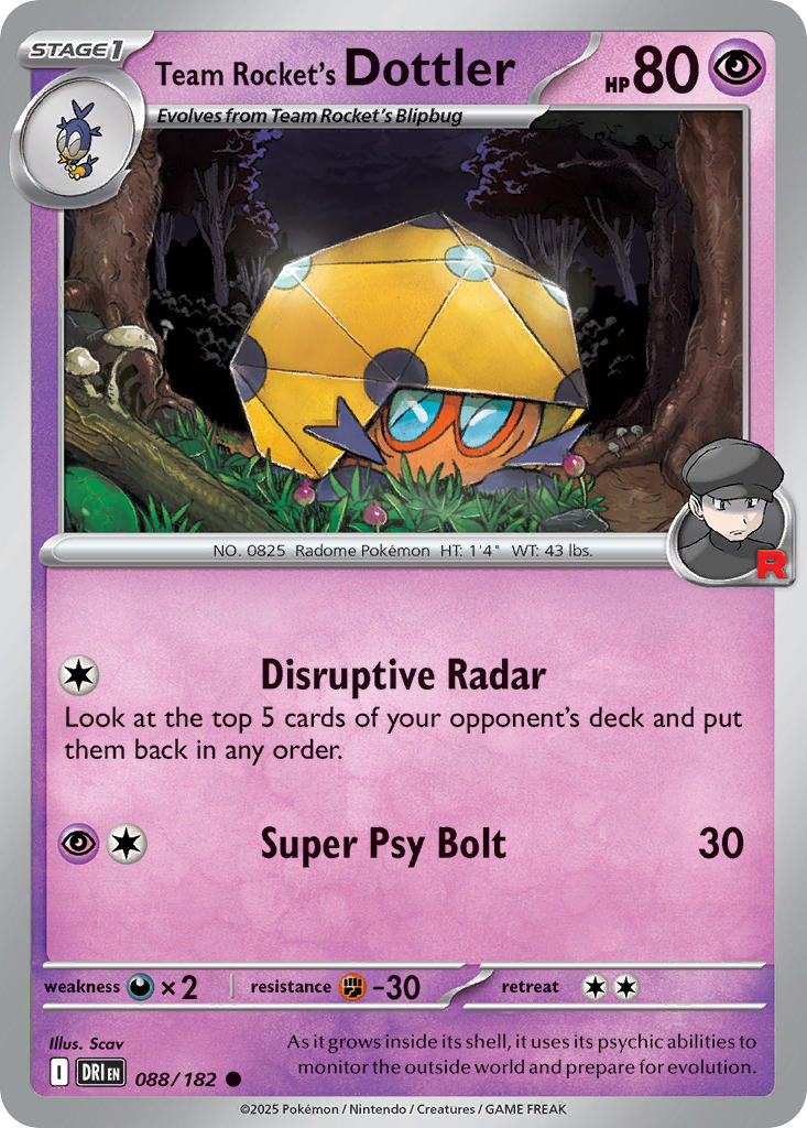 Team Rocket's Dottler 088/182 - POKEMON SCARLET & VIOLET: DESTINED RIVALS
