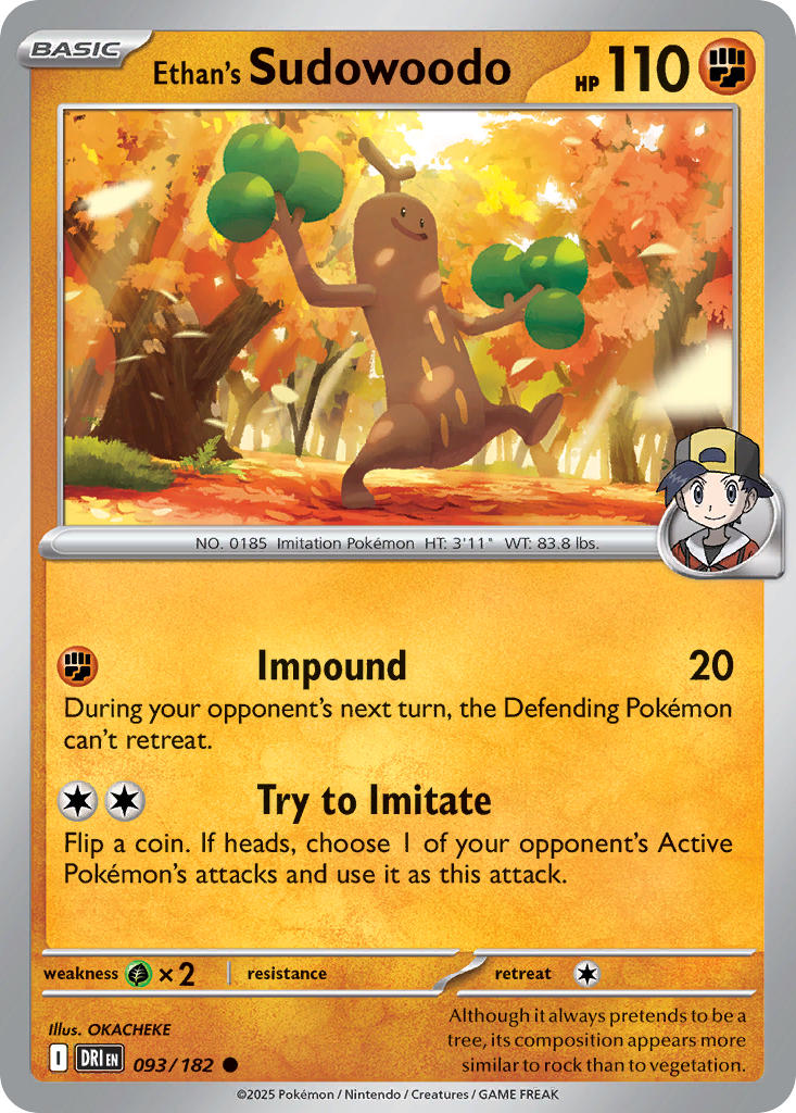 Ethan's Sudowoodo 093/182 - POKEMON SCARLET & VIOLET: DESTINED RIVALS - Pokemon Single Card