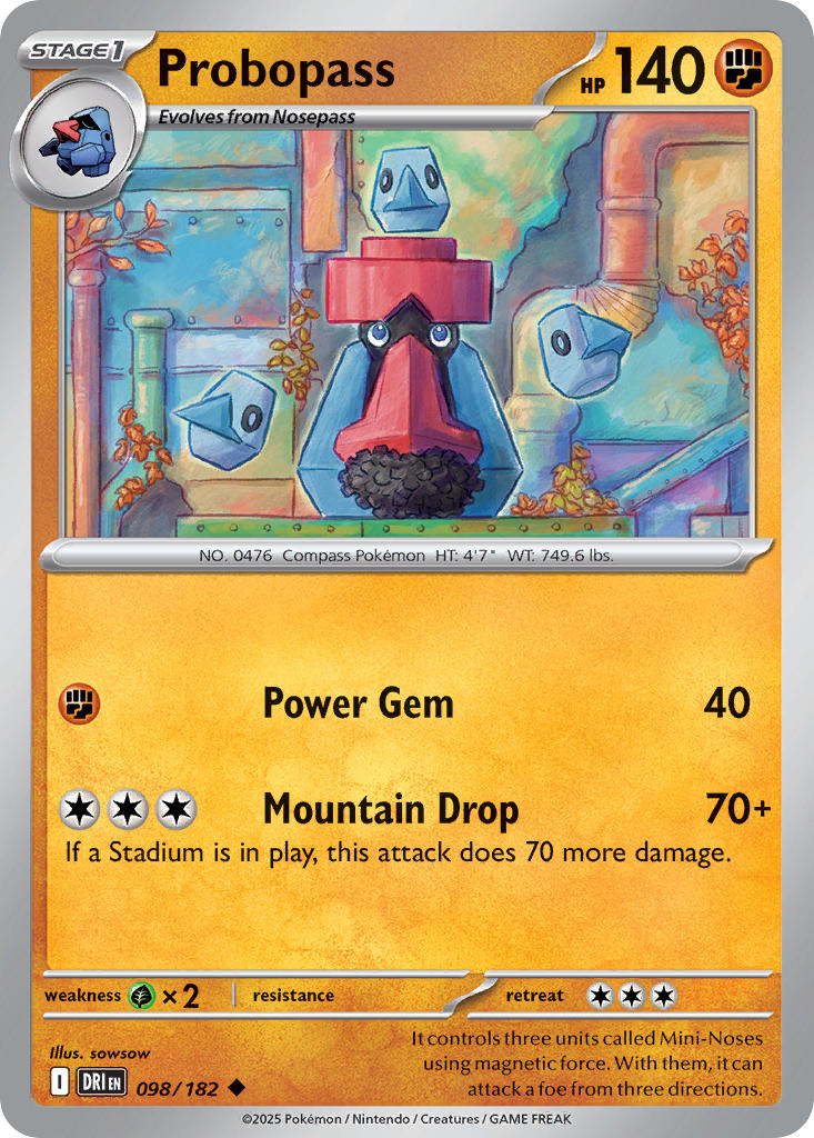 Probopass 098/182 - POKEMON SCARLET & VIOLET: DESTINED RIVALS - Pokemon Single Card