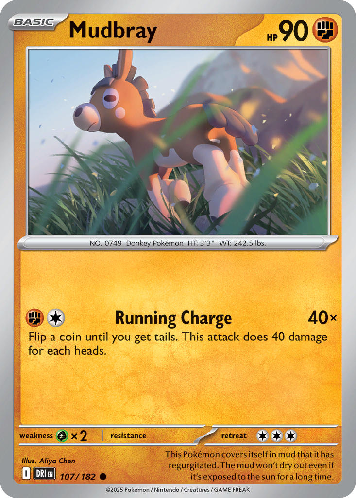 Mudbray 107/182 - POKEMON SCARLET & VIOLET: DESTINED RIVALS - Pokemon Single Card