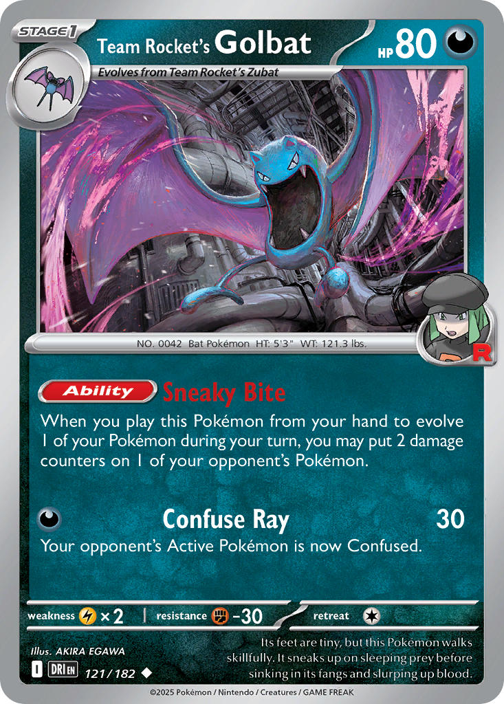 Team Rocket's Golbat 121/182 - POKEMON SCARLET & VIOLET: DESTINED RIVALS