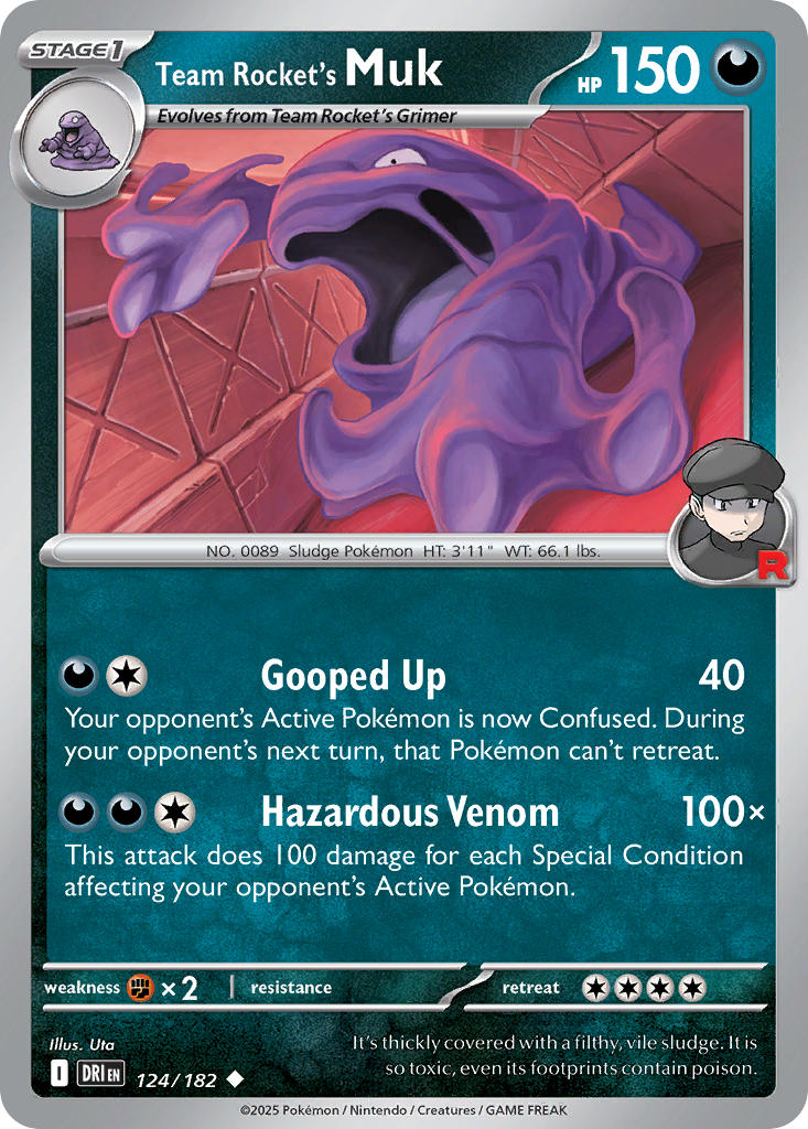 Team Rocket's Muk 124/182 - POKEMON SCARLET & VIOLET: DESTINED RIVALS - Pokemon Single Card