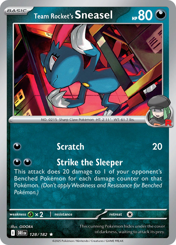 Team Rocket's Sneasel 128/182 - POKEMON SCARLET & VIOLET: DESTINED RIVALS - Pokemon Single Card