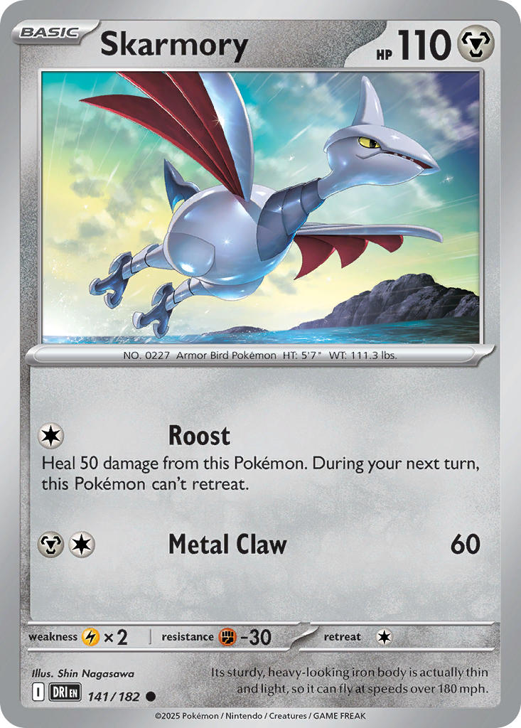 Skarmory 141/182 - POKEMON SCARLET & VIOLET: DESTINED RIVALS - Pokemon Single Card
