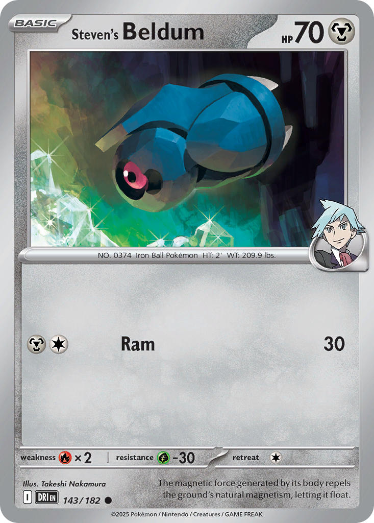 Steven's Beldum 143/182 - POKEMON SCARLET & VIOLET: DESTINED RIVALS - Pokemon Single Card