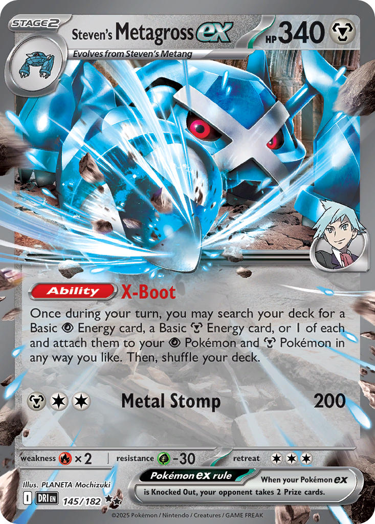 Steven's Metagross 145/182 - POKEMON SCARLET & VIOLET: DESTINED RIVALS - Pokemon Single Card