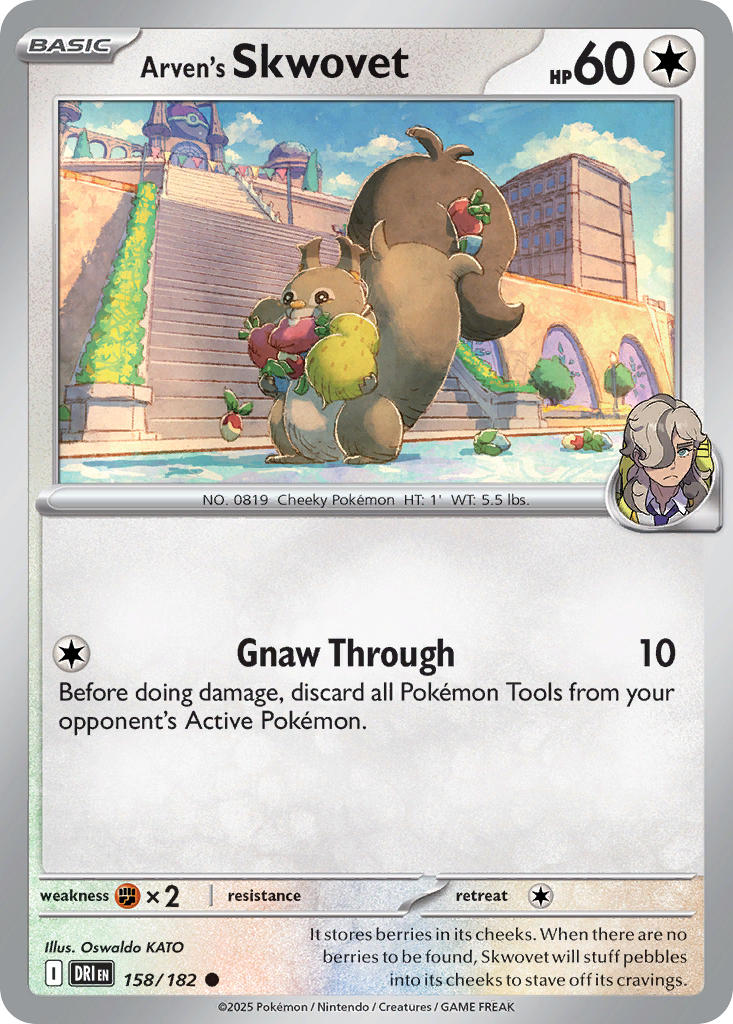 Arven's Skwovet 158/182 - POKEMON SCARLET & VIOLET: DESTINED RIVALS - Pokemon Single Card