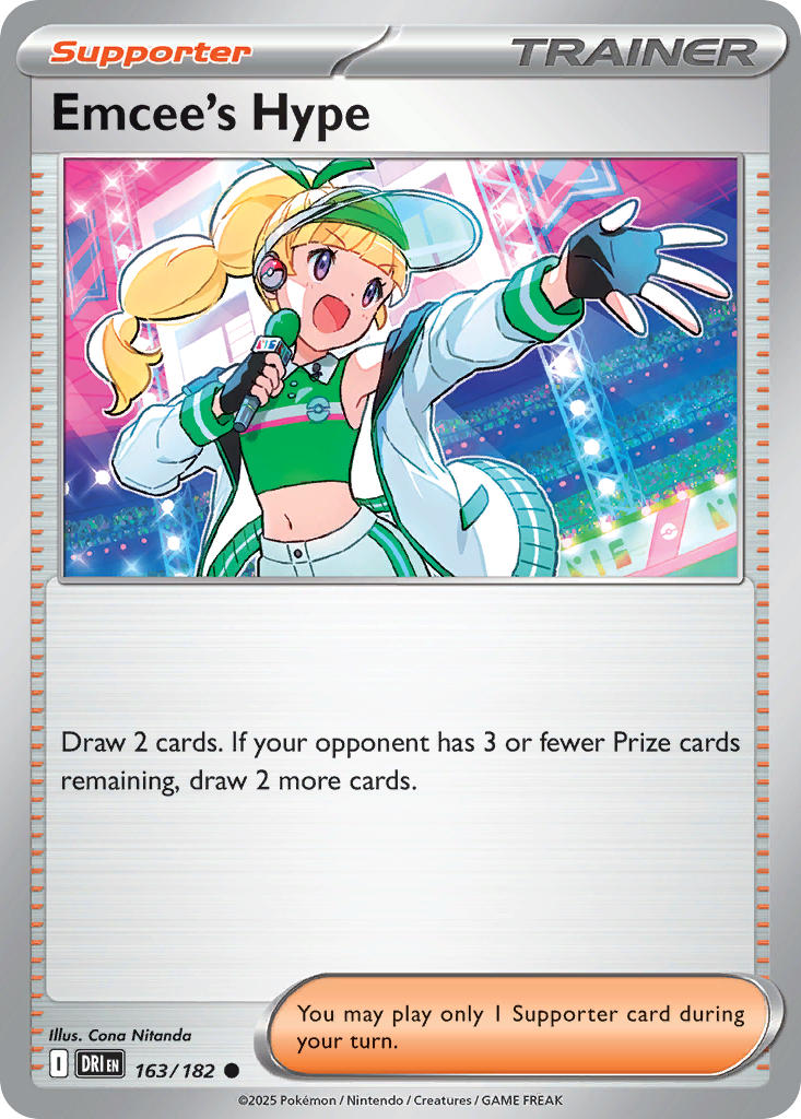Emcee's Hype 163/182 - POKEMON SCARLET & VIOLET: DESTINED RIVALS - Pokemon Single Card