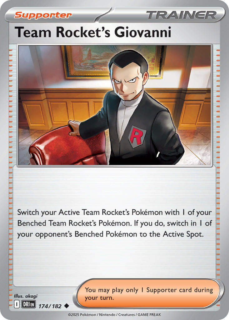 Team Rocket's Giovanni 174/182 - POKEMON SCARLET & VIOLET: DESTINED RIVALS - Pokemon Single Card