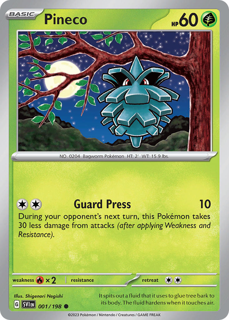 Pineco 001/198 - POKEMON SCARLET & VIOLET: BASE SET - Pokemon Single Card