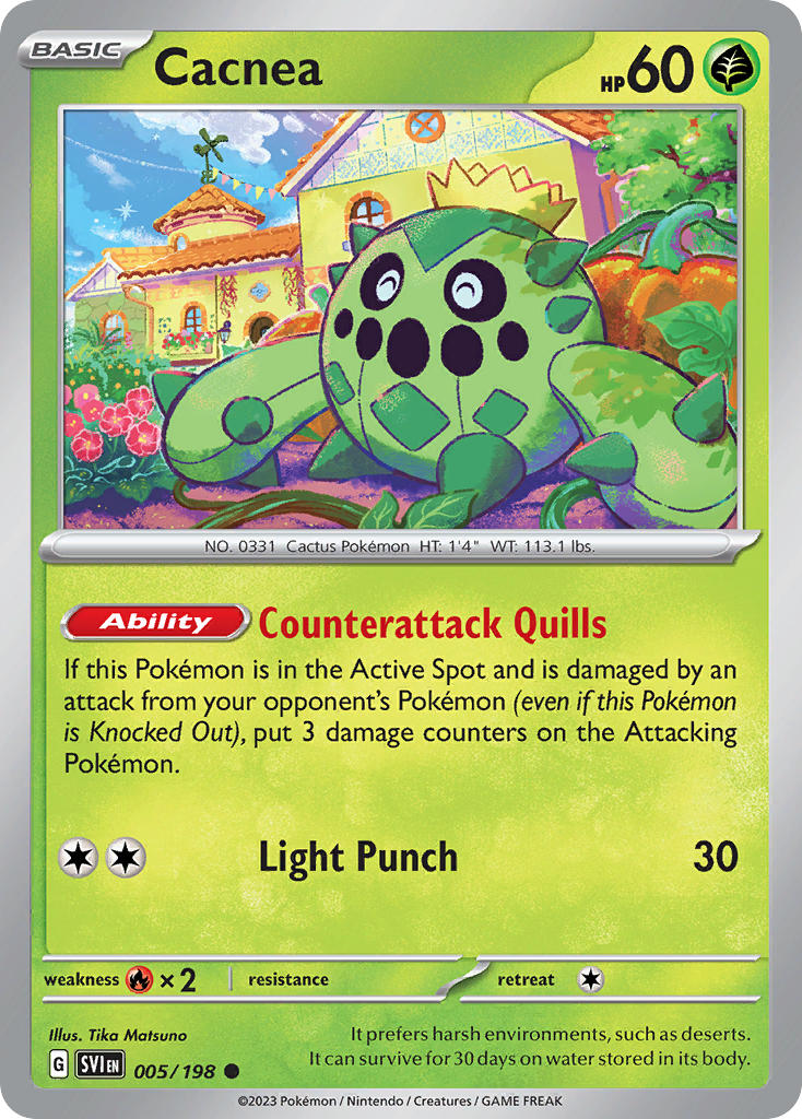 Cacnea 005/198 - POKEMON SCARLET & VIOLET: BASE SET - Pokemon Single Card