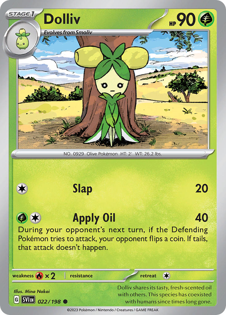 Dolliv 022/198 - POKEMON SCARLET & VIOLET: BASE SET - Pokemon Single Card