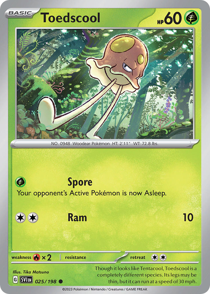 Toedscool 025/198 - POKEMON SCARLET & VIOLET: BASE SET - Pokemon Single Card