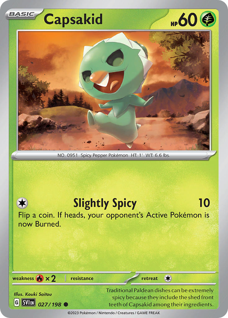 Capsakid 027/198 - POKEMON SCARLET & VIOLET: BASE SET - Pokemon Single Card
