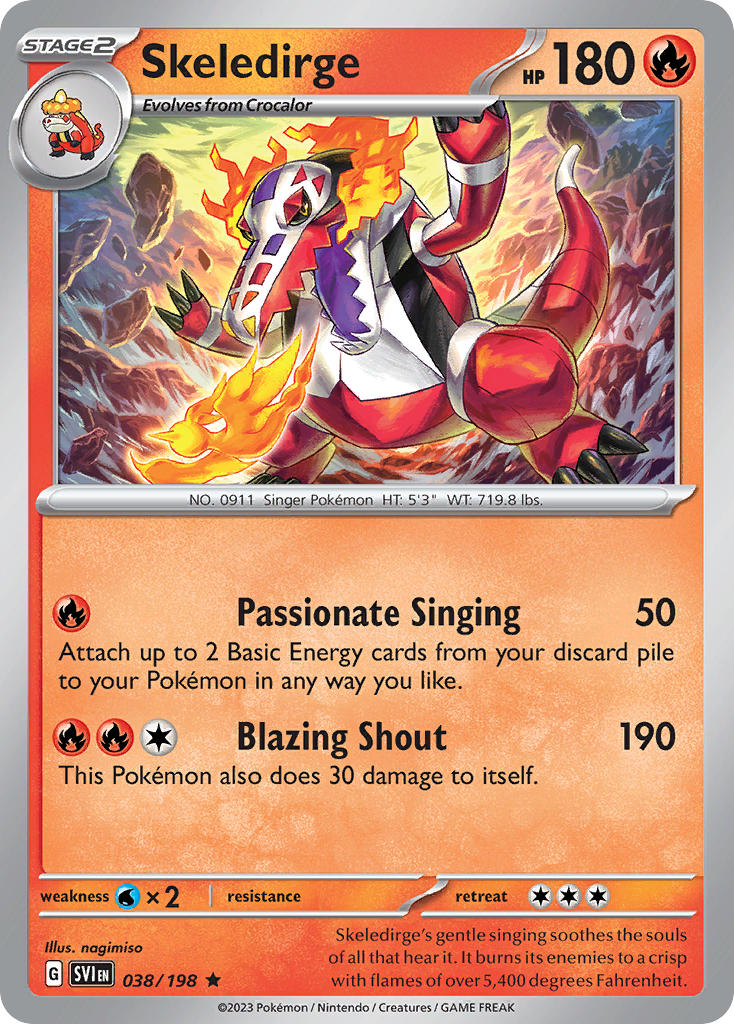 Skeledirge 038/198 - POKEMON SCARLET & VIOLET: BASE SET - Pokemon Single Card