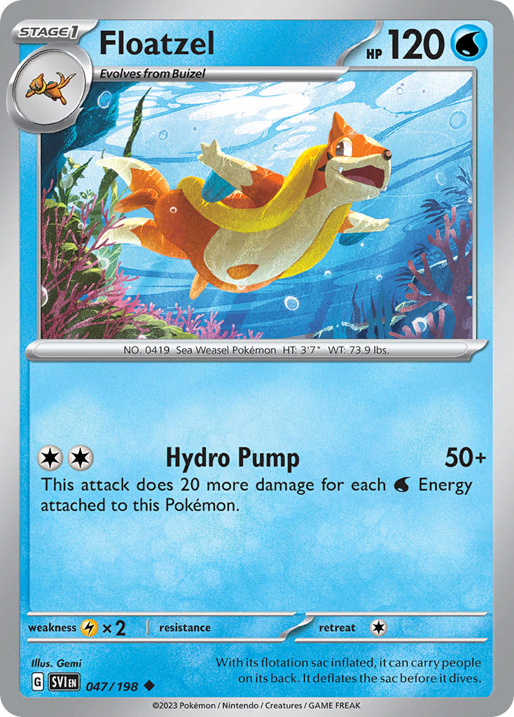 Floatzel 047/198 - POKEMON SCARLET & VIOLET: BASE SET - Pokemon Single Card