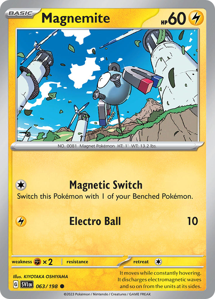 Magnemite 063/198 - POKEMON SCARLET & VIOLET: BASE SET - Pokemon Single Card