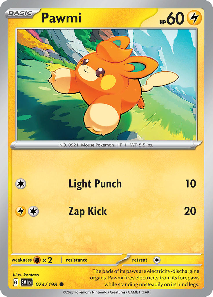 Pawmi 074/198 - POKEMON SCARLET & VIOLET: BASE SET - Pokemon Single Card