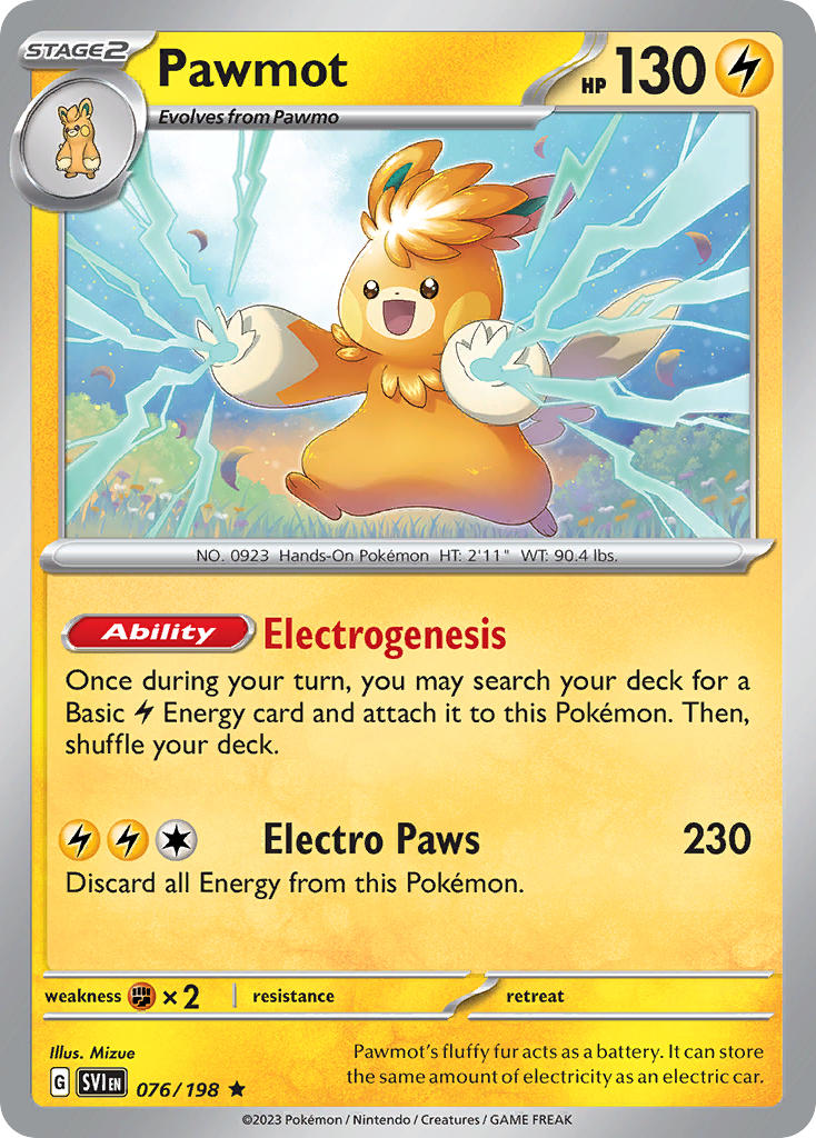 Pawmot 076/198 - POKEMON SCARLET & VIOLET: BASE SET - Pokemon Single Card