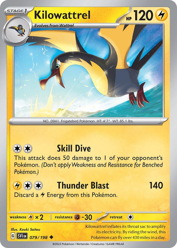 Kilowattrel 079/198 - POKEMON SCARLET & VIOLET: BASE SET - Pokemon Single Card
