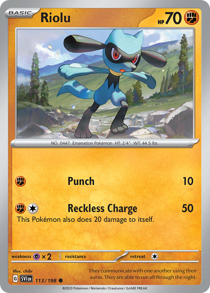 Riolu 113/198 - POKEMON SCARLET & VIOLET: BASE SET - Pokemon Single Card