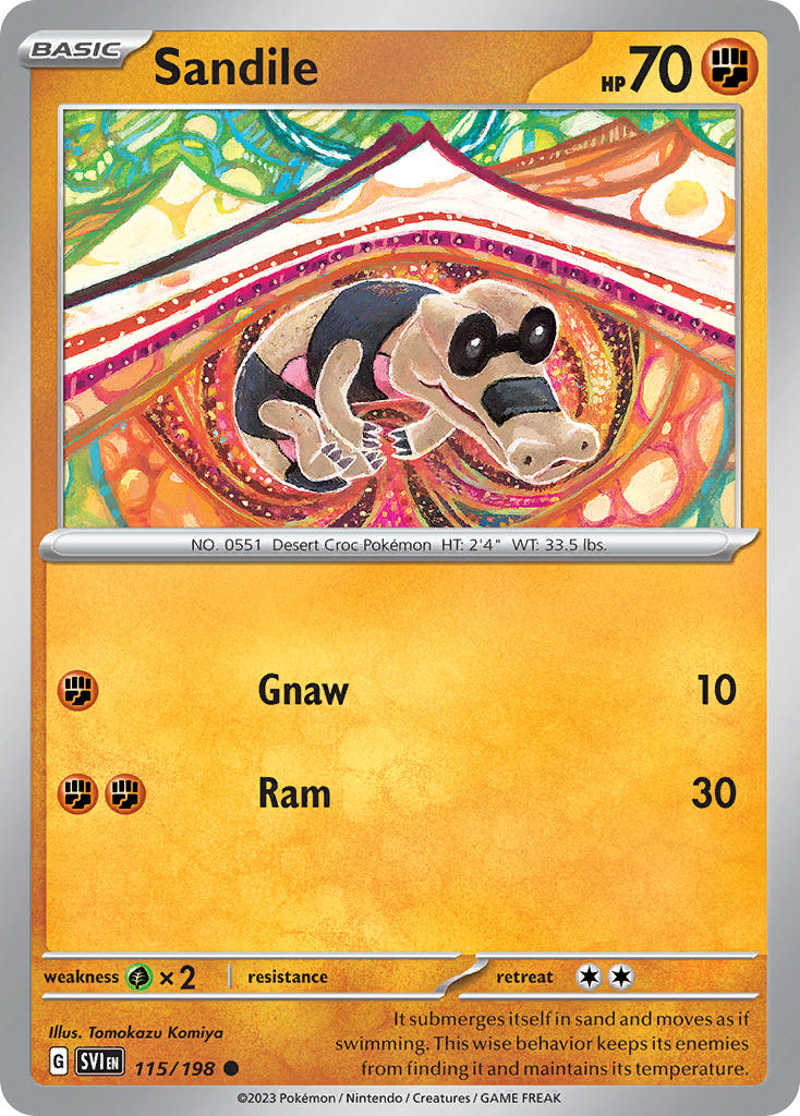 Sandile 115/198 - POKEMON SCARLET & VIOLET: BASE SET - Pokemon Single Card