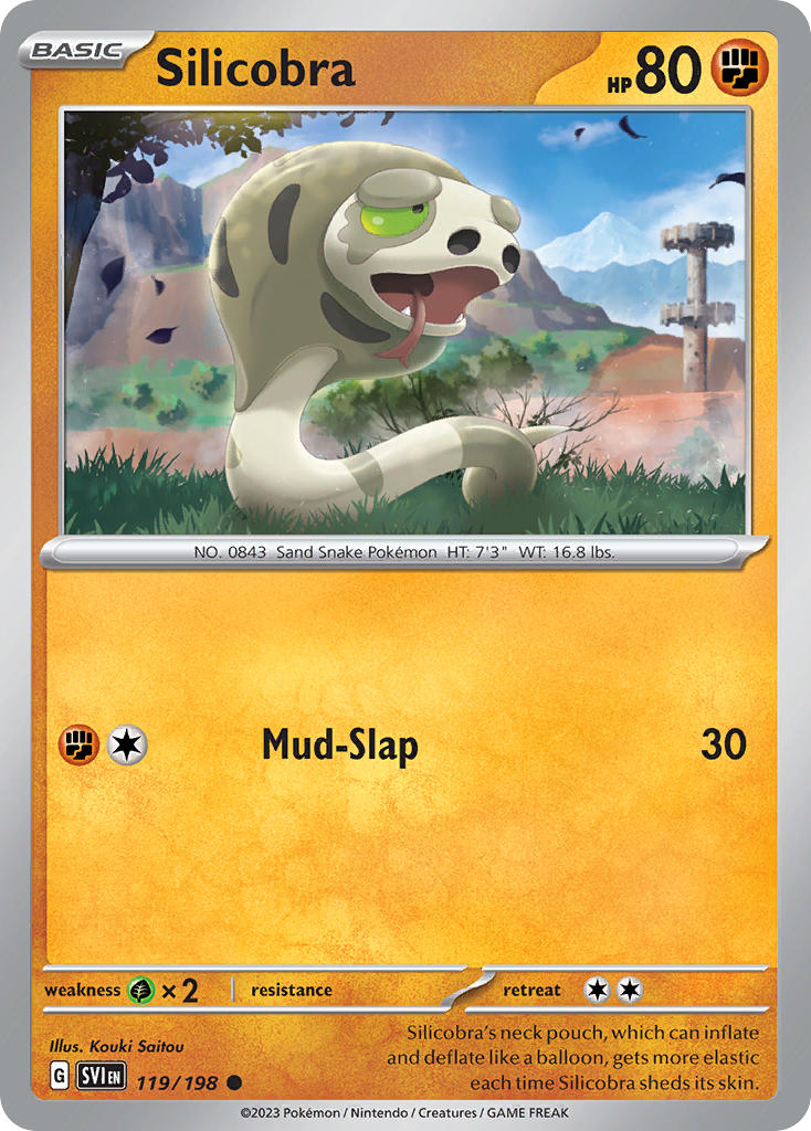 Silicobra 119/198 - POKEMON SCARLET & VIOLET: BASE SET - Pokemon Single Card
