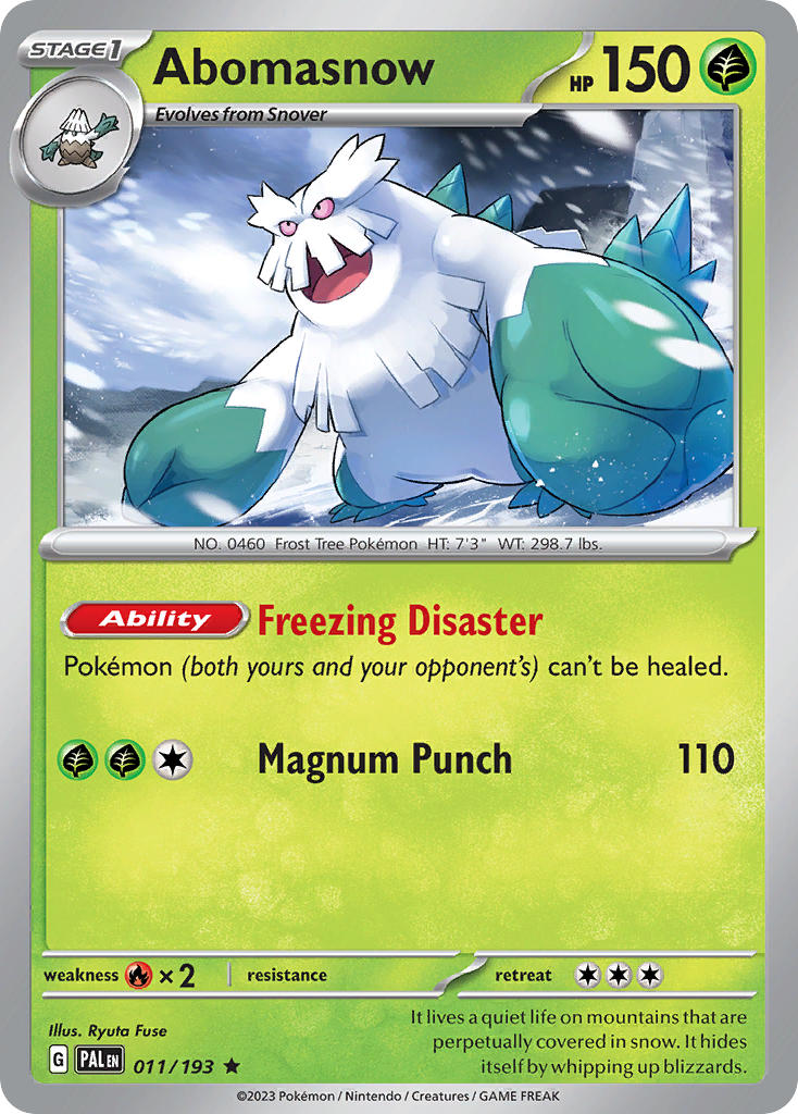 Abomasnow 011/193 - POKEMON SCARLET & VIOLET: PALDEA EVOLVED - Pokemon Single Card